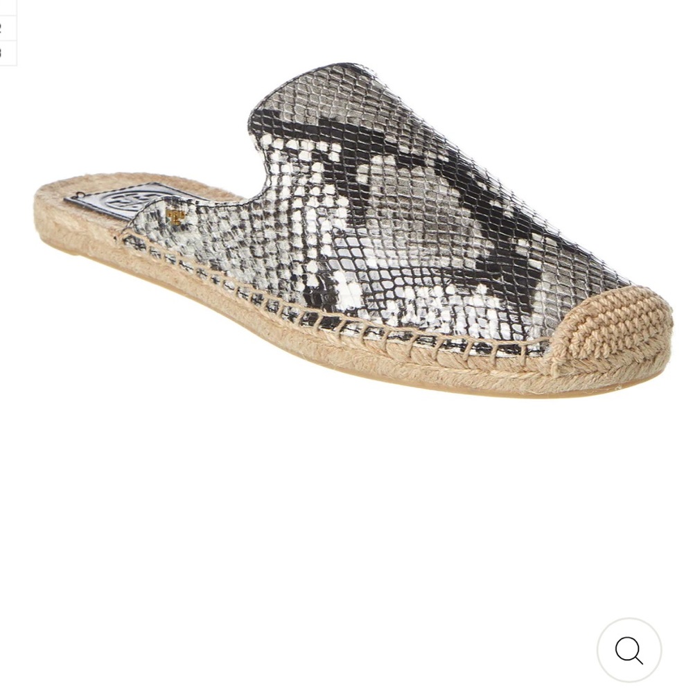 🎉HP🎉🆕Tory Burch || Max Snake Embossed Espadrilles Slides Mules Slip